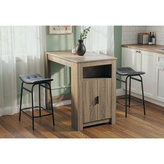 Sunvega Contemporary 48 Inch Rectangular Counter Height Dining Table with Storage