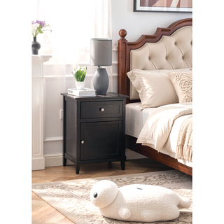 Sunvega Bright Yellow Fully Assembled Nightstand with Drawer for Small Spaces