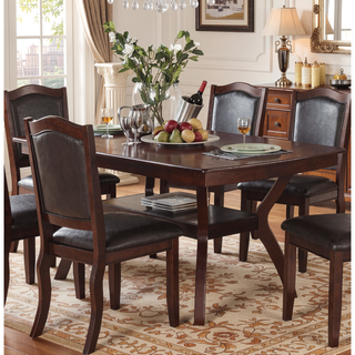 Sunvega Contemporary Espresso Finish Solid Wood Counter Height Dining Table with Shelve