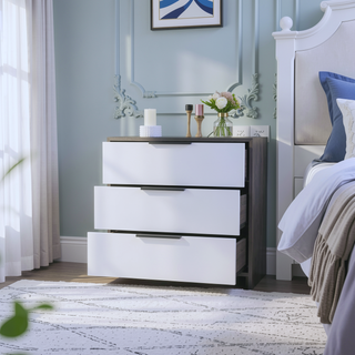 Sunvega Washington Three Drawer Dresser for Bedroom Storage with Easy Assembly