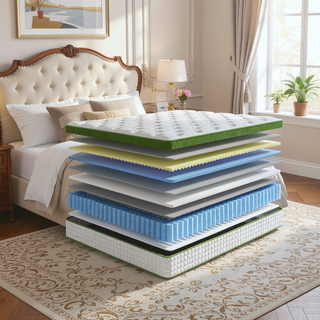 Sunvega King Size Hybrid Mattress with Gel Memory Foam and Pocket Springs for Pressure Relief