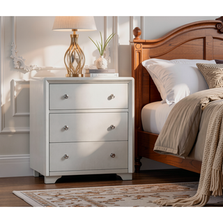 Sunvega Champagne Finish Contemporary Bedroom Chest with 4 Dovetail Drawers