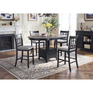 Sunvega Contemporary 18" Extendable Leaf Storage Table with Two-Tone Chalk Gray Finish
