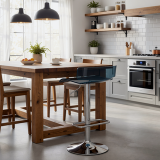 Sunvega Adjustable Swivel Stool with Low Backrest and Gas Lift Mechanism