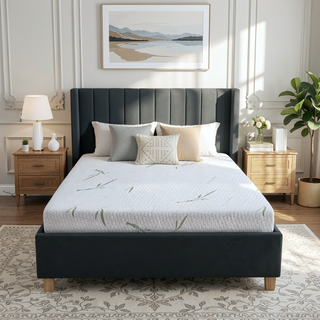 Sunvega 8-Inch Dual Layer Memory Foam Mattress with Bamboo Infused Cover Queen