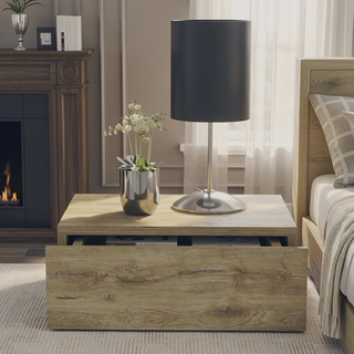 Sunvega Wall Mounted Nightstand with Spacious Surface and Generous Drawer for Bedroom