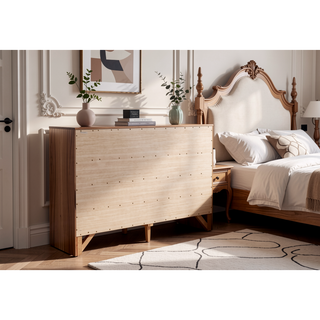 Sunvega Dark Brown Tufted Polyurethane Upholstered King Size Bed Frame
