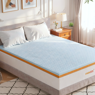 Sunvega 3 Inch Copper and Gel Memory Foam Mattress Topper for Twin Size Bed