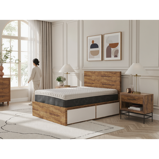 Sunvega Copper Infused Hybrid Queen Mattress with Soft Memory Foam and Pocketed Coils