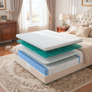 Sunvega Copper Cooling Firm Feel 12" Hybrid Waterfall Top Mattress Twin XL
