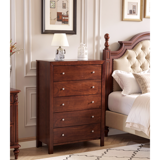 Sunvega Dark Brown Tufted Polyurethane Upholstered King Size Bed Frame