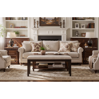 Sunvega Solid Wood Upholstered Bench with Memory Foam Topper for Hallway or Bedroom