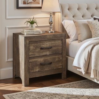 Sunvega Natural Finish Full Bed with Headboard Footboard and Rails