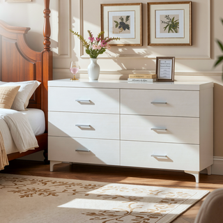 Sunvega Contemporary White Queen Size Platform Bed with LED Light Headboard