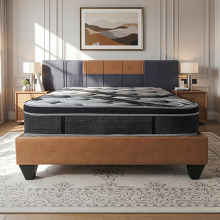 Sunvega Full Size Plush Memory Foam Mattress with Euro Top Design and Pocket Coils