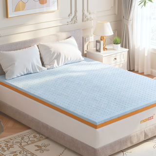 Sunvega 4 Inch Copper & Gel Memory Foam Cooling Mattress Topper for Twin Size Bed