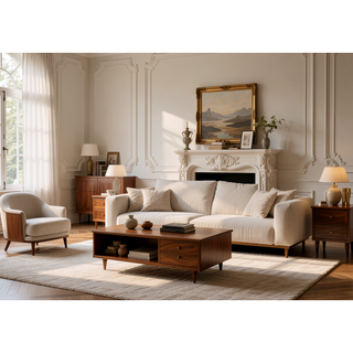 Sunvega Natural Finish Full Bed with Headboard Footboard and Rails