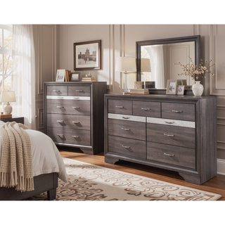 Sunvega Modern 9 Spacious Drawers Dresser with Jewelry Drawer