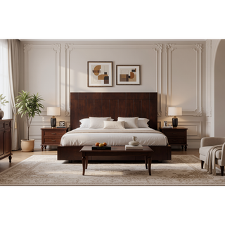 Sunvega Tufted Black PU Upholstered Wood Bench with Espresso Finish