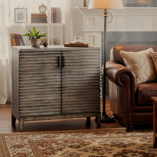 Sunvega Fully Assembled 2 Door Accent Chest with Interior Shelf