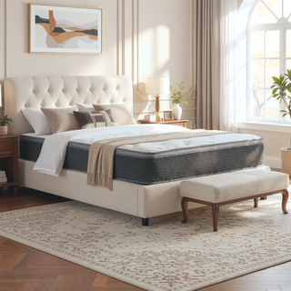 Sunvega Plush Queen Size Hybrid Mattress with Gel Memory Foam and Pocket Coils