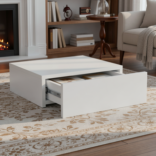 Sunvega Wall Mounted Nightstand with Spacious Surface and Generous Drawer for Bedroom