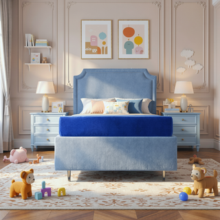 Sunvega Kids 7" Blue Full Mattress with Water Resistant Memory Foam