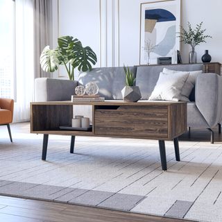 Sunvega Hamburg Coffee Table with One Open Shelf and One Drawer