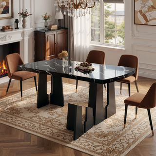 Sunvega Modern Tufted Linen Entryway Bench with Black Rubber Wood Legs for Kitchen