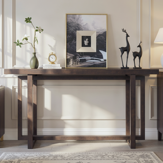 Sunvega Space-Saving Narrow 59-Inch Console Table with Durable MDF Construction for Entryway
