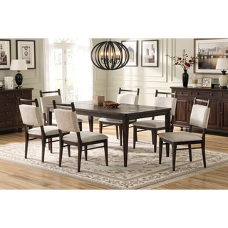 Sunvega Modern Dark Walnut Dining Table with Wegner Legs Engineered Wood