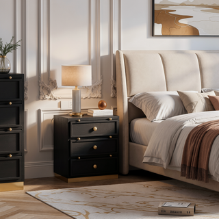 Sunvega Modern Minimalist White 4-Drawer Chest with Spacious Storage for Bedroom
