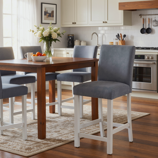 Sunvega Stylish Solid Wood Counter Height Chairs with Padded Seat for Dining Room