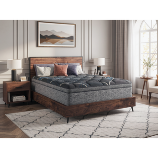 Sunvega 15" Euro Top Plush Cooling Mattress with Pocketed Coils and Gel Foam Support
