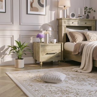Sunvega Floating Nightstand with Handy Drawer and Surface for Bedroom Storage