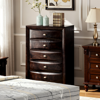 Sunvega Cherry Solid Wood Contemporary Nightstand with 2-Drawers and Nickel Knob Pulls