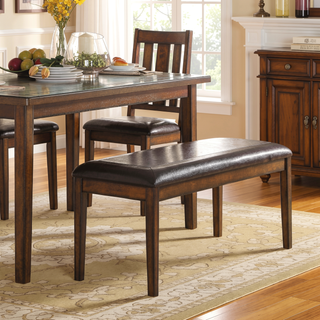 Sunvega Espresso Finish 6-Piece Dining Set with Table Bench and 4 Chairs