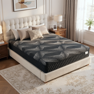 Sunvega Diamond Matrix Copper Cooling Hybrid Waterfall Top Mattress with Medium Feel