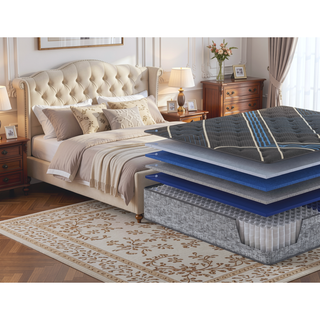 Sunvega Restonic 14" Firm Cooling Hybrid Mattress with Individually Wrapped Coils