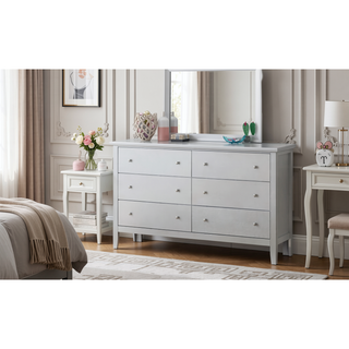 Sunvega Primo Silver Champagne Dresser with French Dovetail Drawers and Durable Print Finish