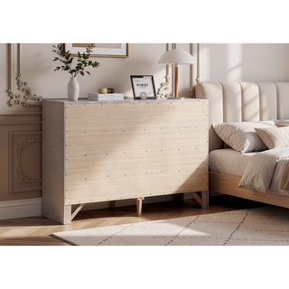 Sunvega Dark Brown Tufted Polyurethane Upholstered King Size Bed Frame