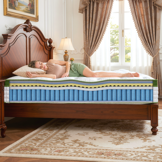 Sunvega 12 Inch Queen Size Hybrid Mattress with Gel Memory Foam and Pocket Springs for Pressure Relief