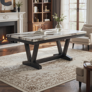 Sunvega Contemporary Fabric Upholstery Dining Bench with Block Legs