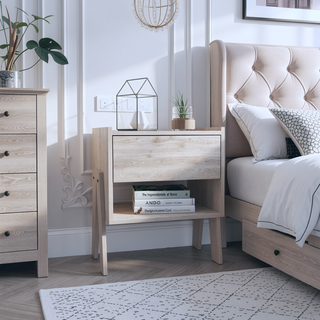 Sunvega Hyacinth Nightstand with One Drawer and Open Shelf