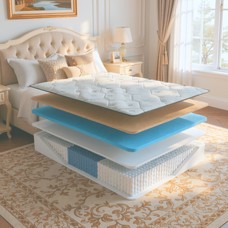 Sunvega Diamond Cleo Cooling Copper Memory Foam Hybrid Mattress with Euro-Top 14" Firm