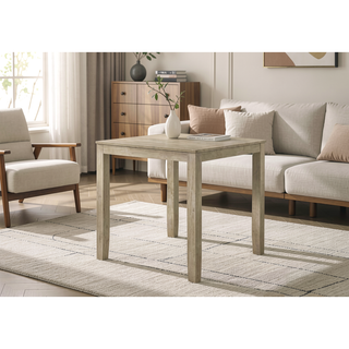Sunvega Contemporary Gray Finish Rectangular Dining Table Seating Six