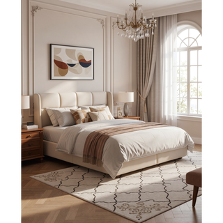Sunvega 15" Euro Top Plush Cooling Mattress with Pocketed Coils and Gel Foam Support