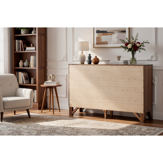 Sunvega Dark Brown Tufted Polyurethane Upholstered King Size Bed Frame