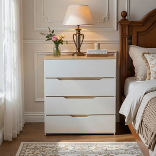Sunvega California Drawer Dresser with Four Spacious Drawers and Superior Top