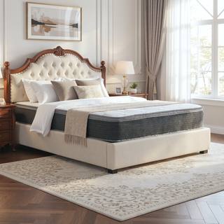 Sunvega Plush Queen Size Hybrid Mattress with Gel Memory Foam and Pocket Coils